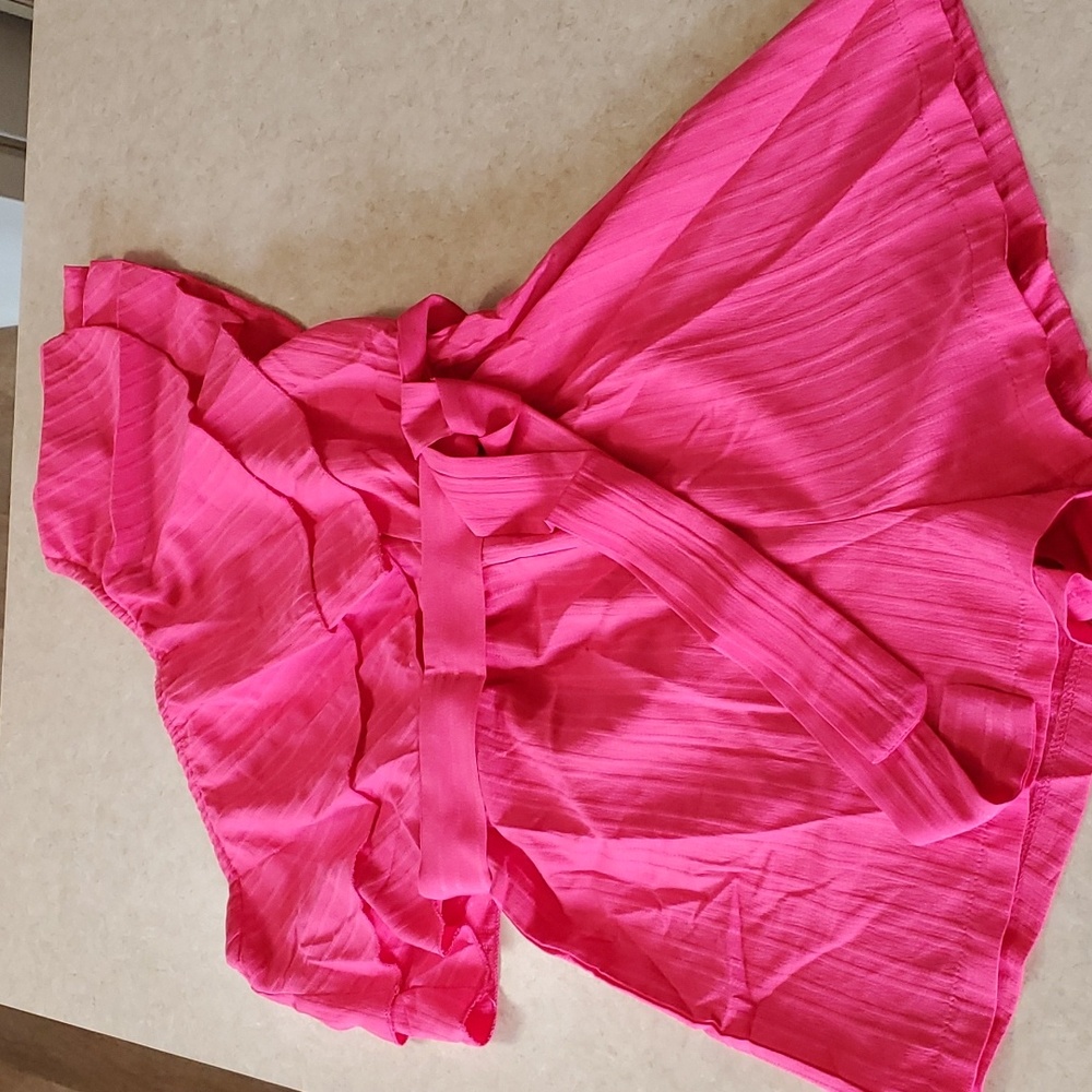 Shein women's one-shoulder romper with belted tie.  Size medium.